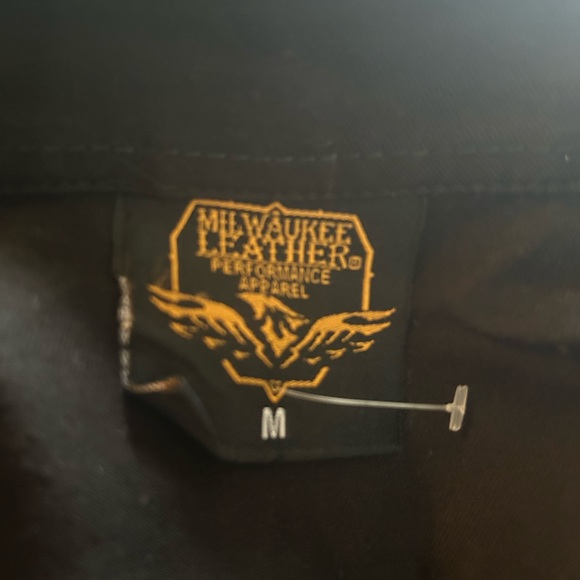 NWOT Milwaukee Leather Performance Apparel. Cotton Medium Sleeveless Frayed Edge - Picture 6 of 6